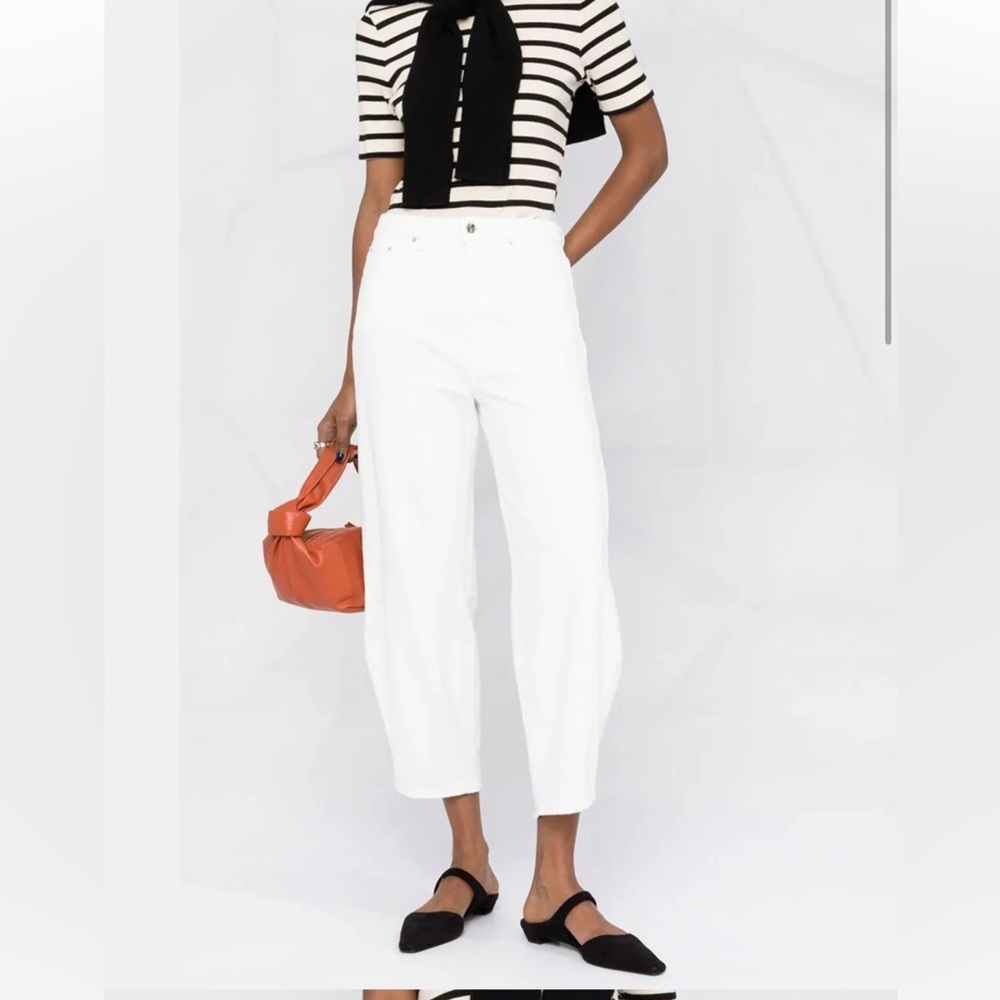 Toteme White Women's Barrel Jeans
